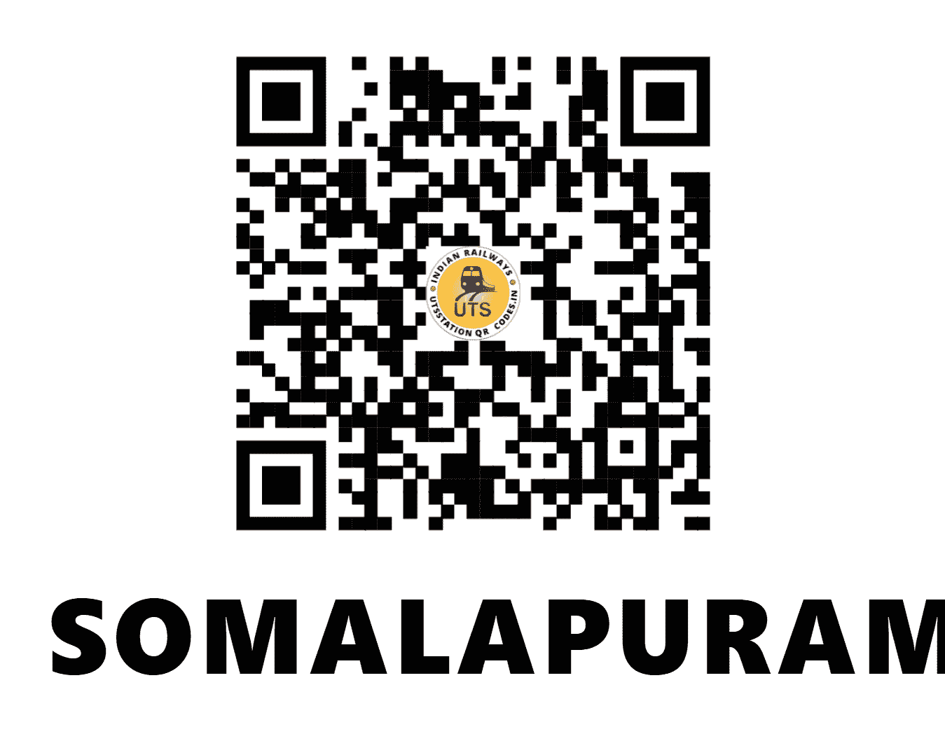 UTS QR Code for SOMALAPURAM - SLM (SW - ANDHRA PRADESH)